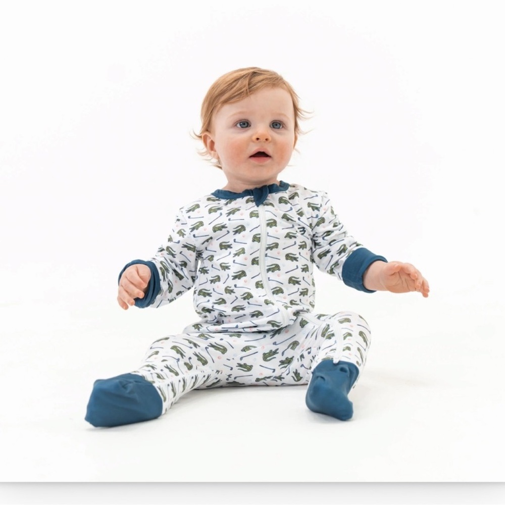 3-6 Months BURLEBO Baby Zip-Up in Tap It In